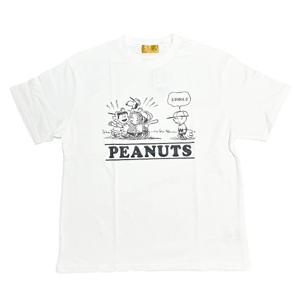 スヌーピー Tシャツ(L) ホワイト アパレル 日本製 SNOOPY_1156-gtm-st23whl
