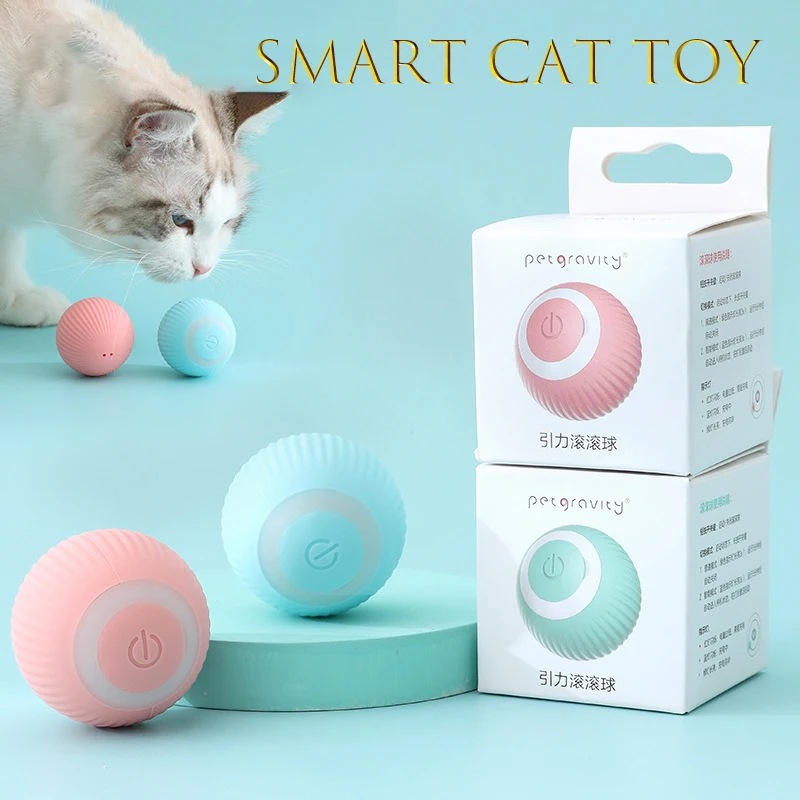 インテリジェントな猫のおもちゃ,自動ローリングボール,インタラクティブな猫のおもちゃ,トレーニング,自己移動キット,ペットアクセサリー