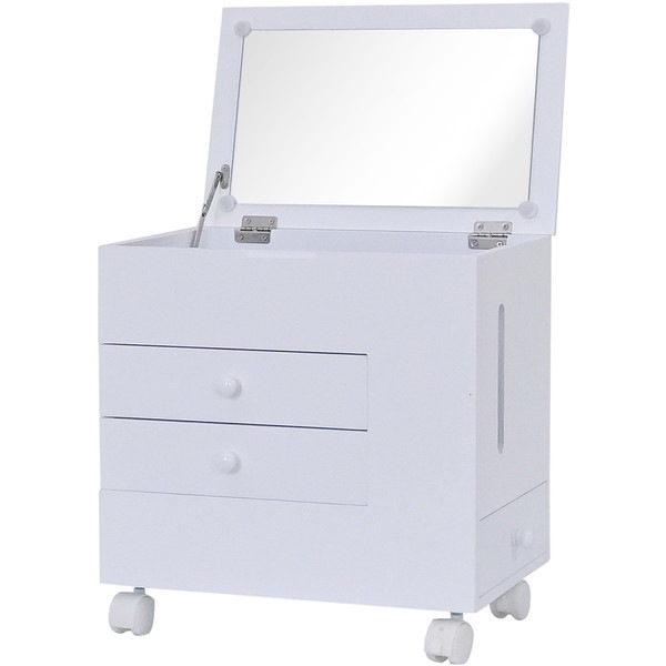 ドレッサー フクダクラフト DW-4040 WH ホワイト [収納力たっぷりメイクワゴンロータイプ] メーカー直送