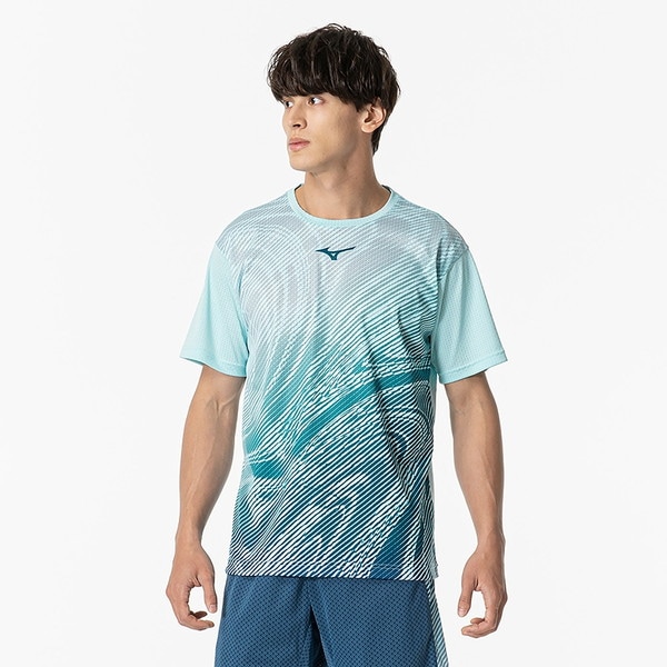 MIZUNO ミズノ 汗処理／通気 ドライエアロフローキープライトゲームシャツ ラケットスポーツ ユニセックス ゲームウエア メンズ 62JAB00019