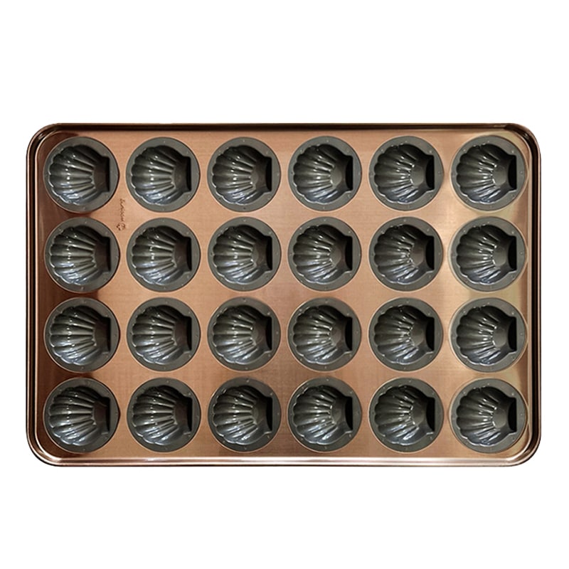 [SILPAP GOLD] 糸ポップゴールド 貝型マドレーヌ型 24個取り