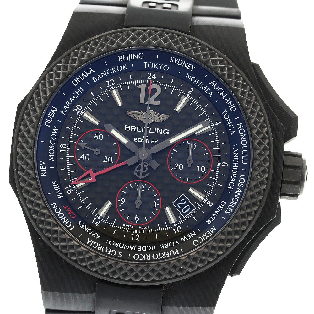 ブライトリング BREITLING NB0434E5/BE94 ベントレーGMT B04 S カーボンボディ GMT 自動巻き メンズ 極美品 箱・保証書付き_958087【中古】