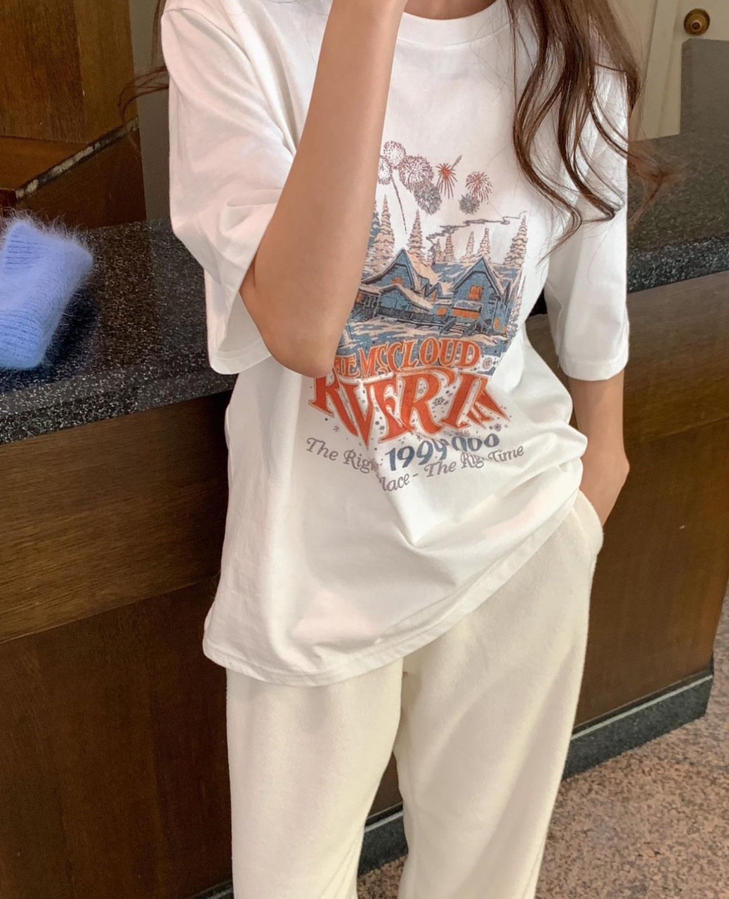 川下染め起毛半袖Tシャツ
