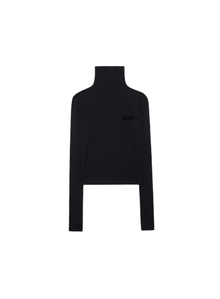 ビヨンド ソフト ライト ロールネック ロングスリーブ - ブラック