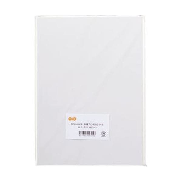 （まとめ）TANOSEE 各種プリンタ対応ラベルA4 ノーカット 1冊（100シート）[x10]