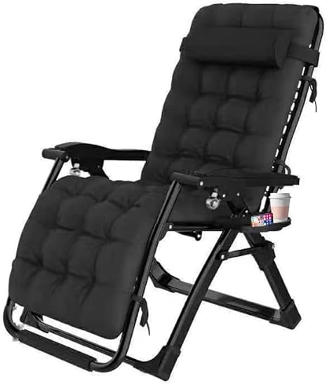 リクライニングチェア 折りたたみ 耐荷重180kg 角度調 ゼログラビティーチェア 節カ 枕付き 寝心地 ップホルダー付 静音 折りたたみベッド通気性 車中泊 仮眠 室内 お部屋 オフィス 勤務 自宅