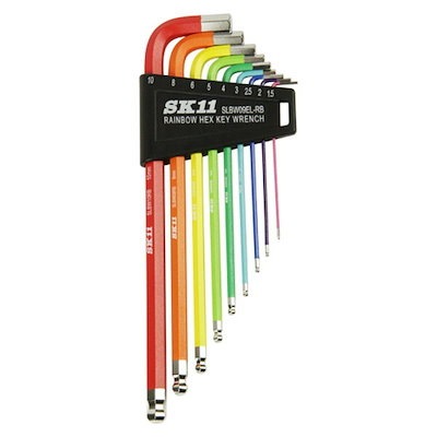 他サイト： レインボー六角棒レンチセット SLBW09EL-RBの商品画像