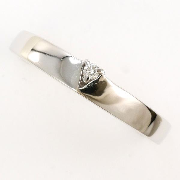 エステール K18WG リング 指輪 17号 ダイヤ 総重量約2.5g ジュエリー 中古