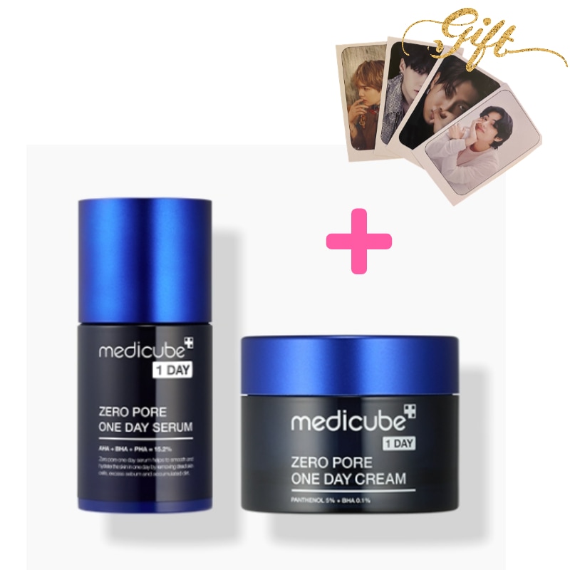 [1+1]毛穴収縮ゼロ毛穴1dayセラム+ゼロ毛穴 1day クリーム(BTSフォトカード2枚贈呈)