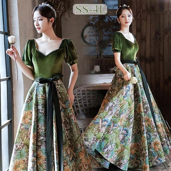 ドレス 大人 ピアノ発表会 ドレス 演奏会 結婚式 袖付き フェミニン 大きいサイズ パーティードレス ロングドレス 袖あり お呼ばれ 20代 30代 可愛い bi142zezet2