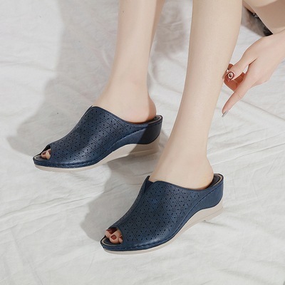 レディース スリッポン サンダル スリッパ 厚底 ウェッジソール 6cm 柔らかい 美脚 脚長 パンチング かわいい 大人可愛い カジュアル おしゃれ レトロ エレガント ラブリー キュート ガーリー 9,656円