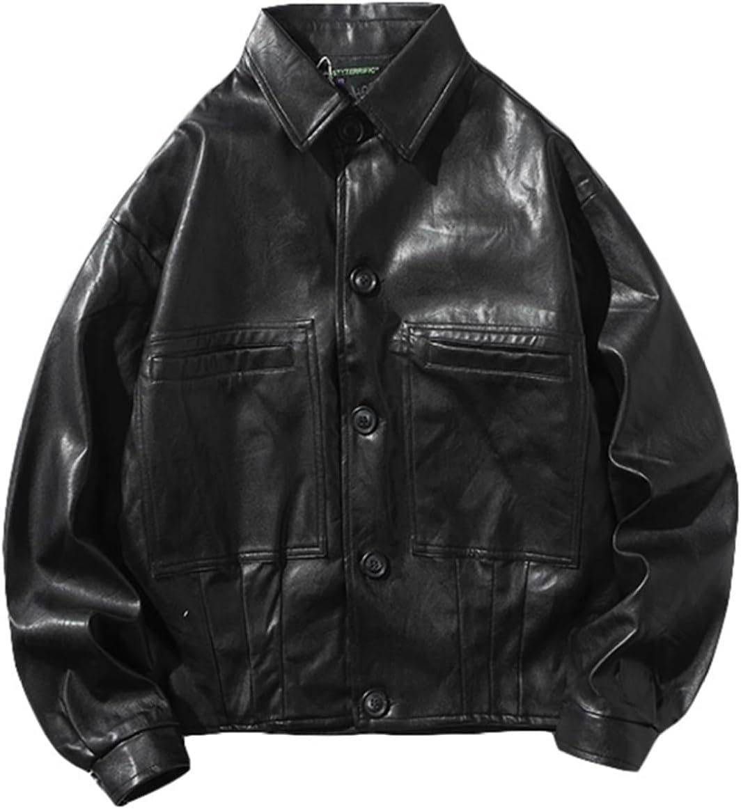 ライダースジャケット メンズ PUレザー 革ジャン シンプル 無地 ショート丈 バイクジャケット カジュアル ジャンパー 防風 保温性 お洒落 大きいサイズ トップス アウター ストリート