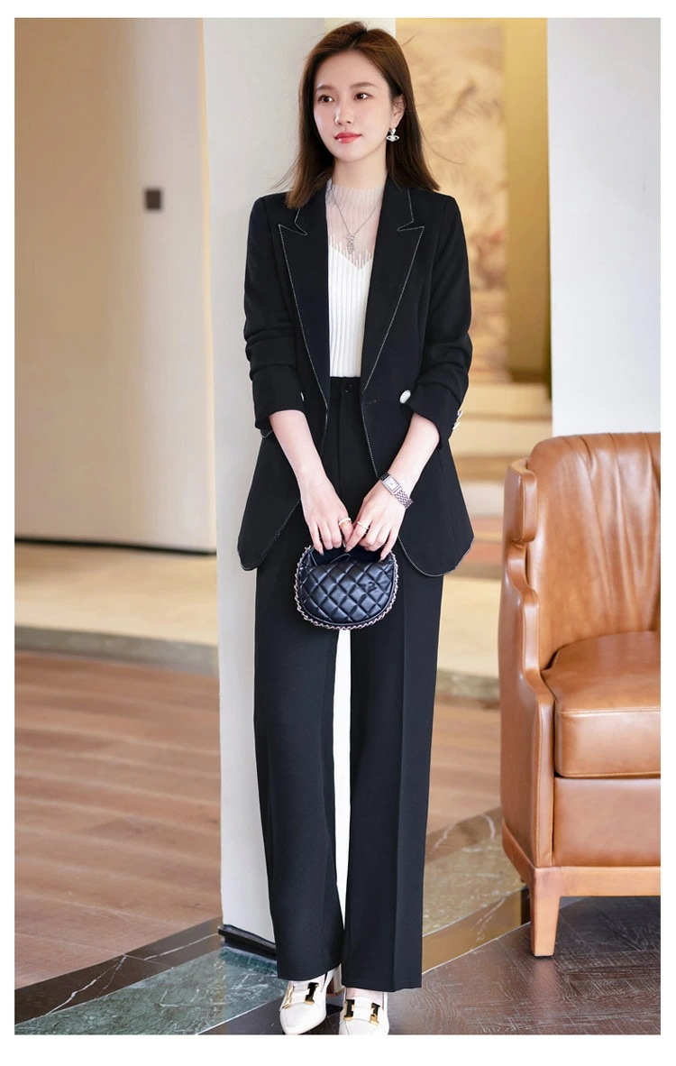 スーツ セットアップ レディース ブラック 春秋 気質 仕事用 フォーマル 業務用 新作