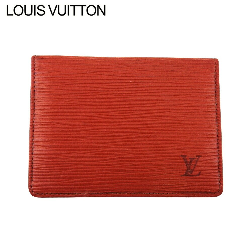 定期入れ パスケース 廃カラー エピ レディース メンズ ポルト2カルトヴェルティカル ケニアンブラウン 中古