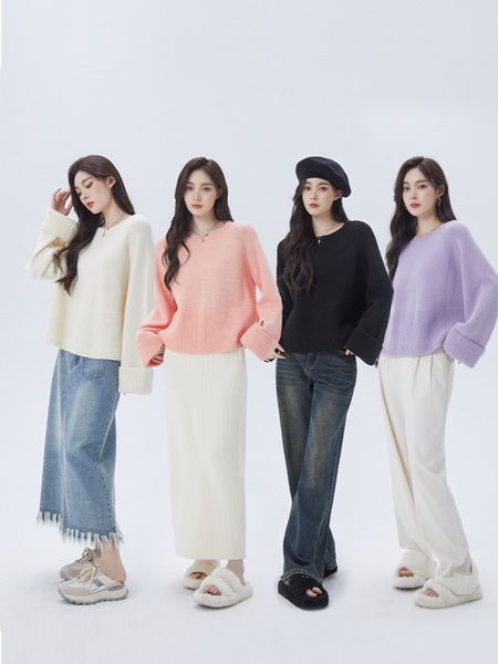 リエール 532G ソフトでワックスのようなルーズウールセーター