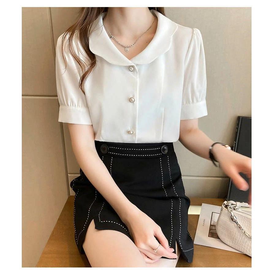夏新作ブラウス シャツ レディース 春 夏 半袖 きれいめ 着やせ 上品 大きいサイズ おしゃれ オフィスカジュアル 20代 30代 40代 50代