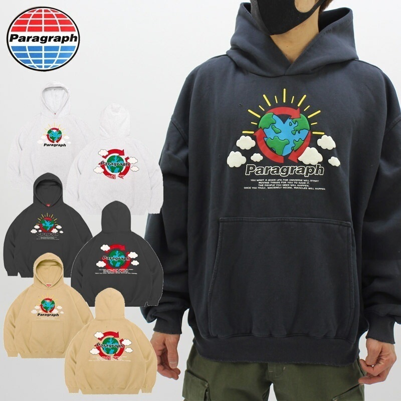 パラグラフ EARTH CLOUD HOODIE NO.08-018 アース クラウド フーディー パーカー メンズ レディース トップス