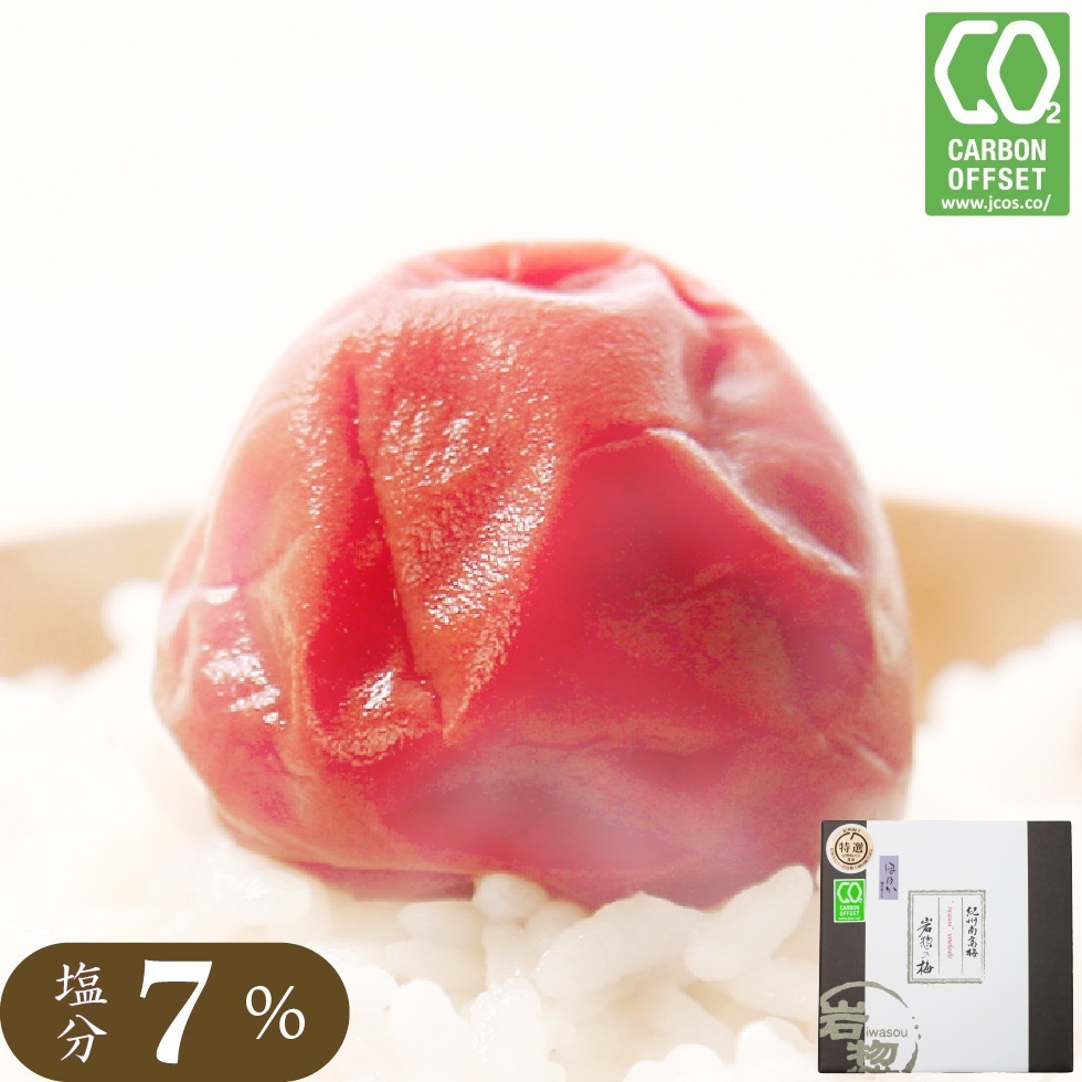 梅干し しそ しそ梅干し しそ漬け 南高梅 塩分7% 600g 岩惣 紀州南高梅 特選 ほのか