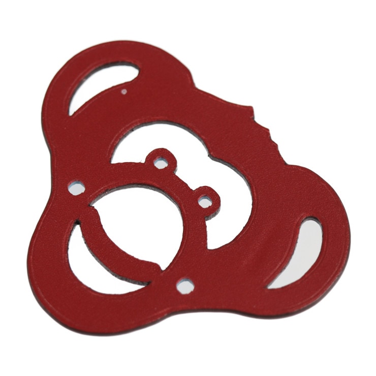 超美品 HERMES エルメス シューズアクセサリー サル プティ アッシュ H1064328 ヴォースイフト ヴォーエプソン ボルドー系 ライトブルー系 モンキー 猿モチーフ【本物保証】