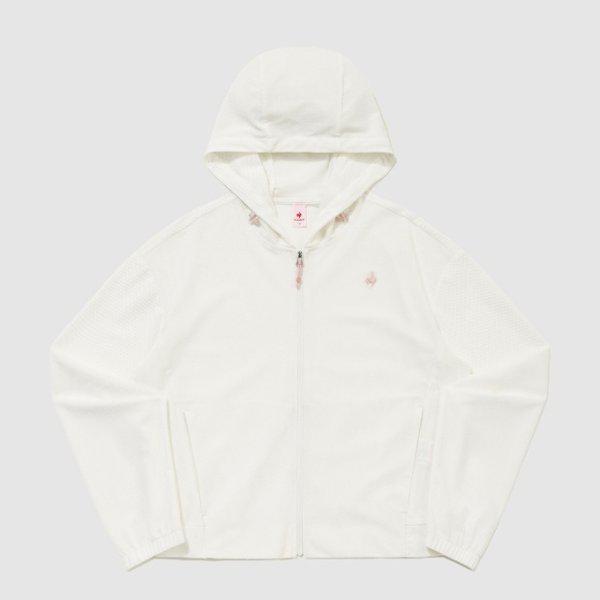 ジャケット VQA QR222SJK65-CRM 女性ルーズフィットメッシュフードジャケット / CREAM