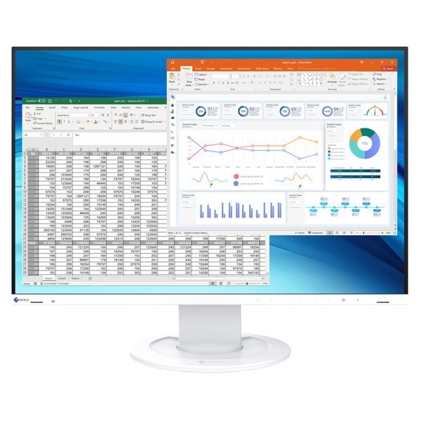 EV2410R-WT 液晶ディスプレイ 24.1型/1920×1200/DVIHDMID-SubDisplayPort/ホワイト/スピーカー:あり
