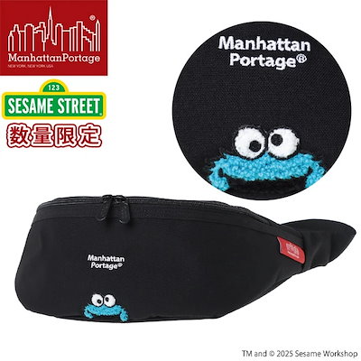 ウエストバッグ 限定モデル 2025 正規品 セサミストリート ボディバッグ 黒 BROOKLYN BRIDGE WAIST BAG 500D CORDURA SESAME ST MP1100SST