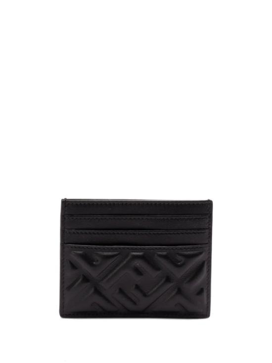 FENDI Women Business Card Wallet 8M0445 AAJD F0KUR NERO ORO SOFT