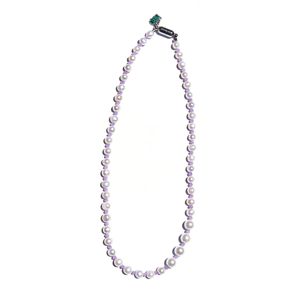[WINNER ソン·ミンホ 着用] PURPLE RONDELLE BEADS PEARL NECKLACE #64