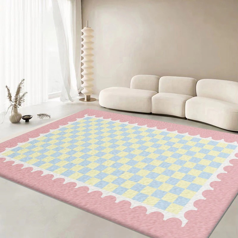 韓国ファッションカシミヤリビングカーペット 高級感すべり止めカーペット 水洗可能フロアマット