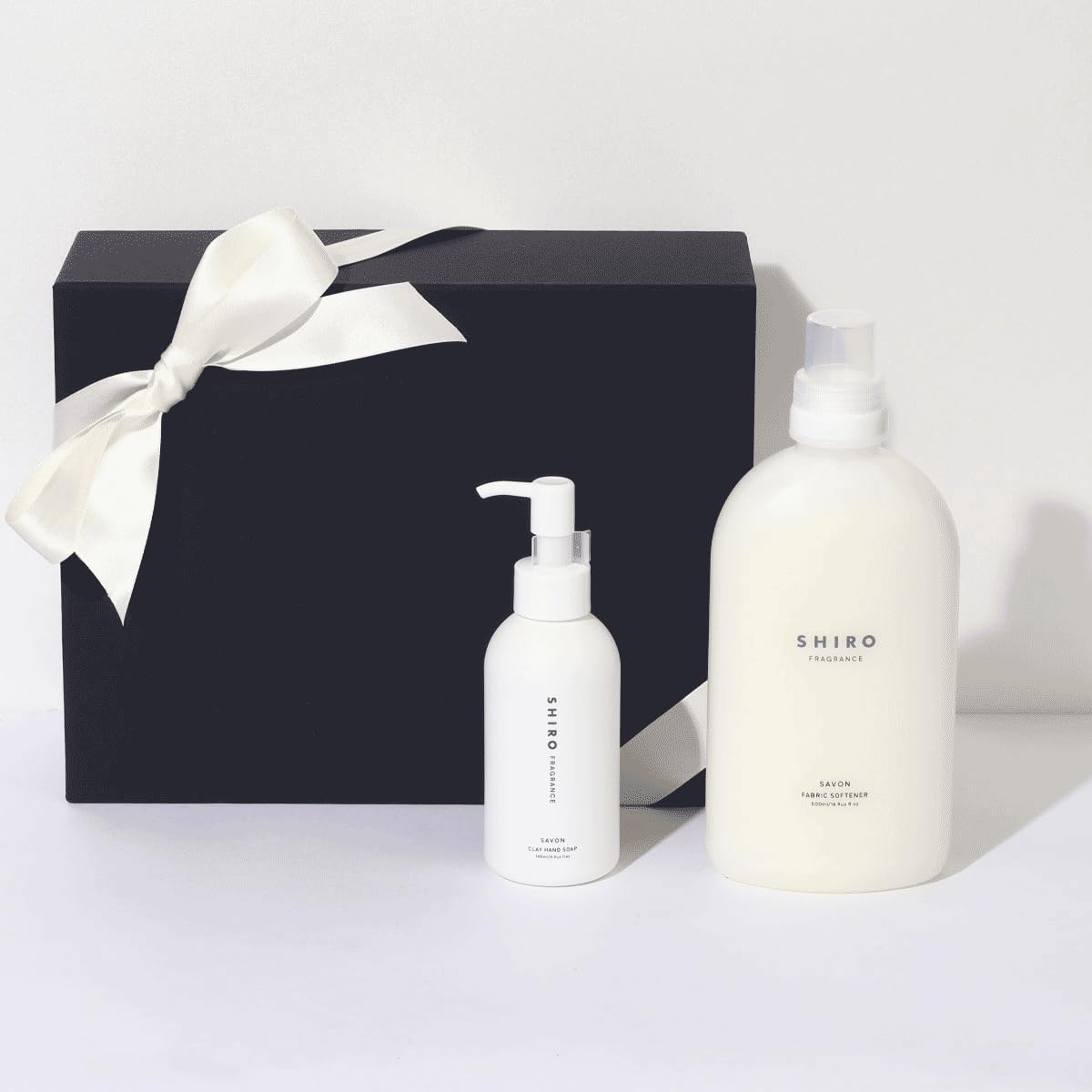 シロ SHIRO ギフトBOX セット 液体石けん 柔軟剤 ハンドソープ＆ファブリックソフナー (ホワイトリリー)