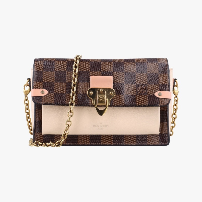 レディースチェーンウォレットマルチカラーPVCコーティングキャンバス レザーN60237CA2189中古