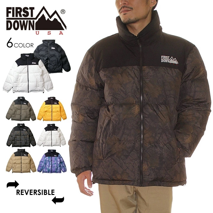 (ファーストダウン) FIRST DOWN ダウンジャケット メンズ REVERSIBLE DOWN