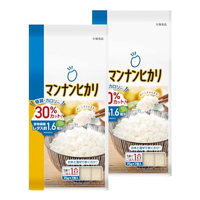 他サイト： 大塚食品 マンナンヒカリ 525g [スティックタイプ(75g×7袋入)] ×2個 【セット買い】の商品画像