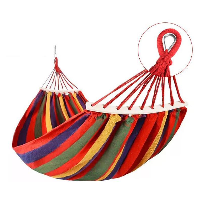 屋外ハンモックレジャー屋内スイング肥厚と拡大強化ダックビルバックルアンチロールオーバーキャンバスキャンプハンモック