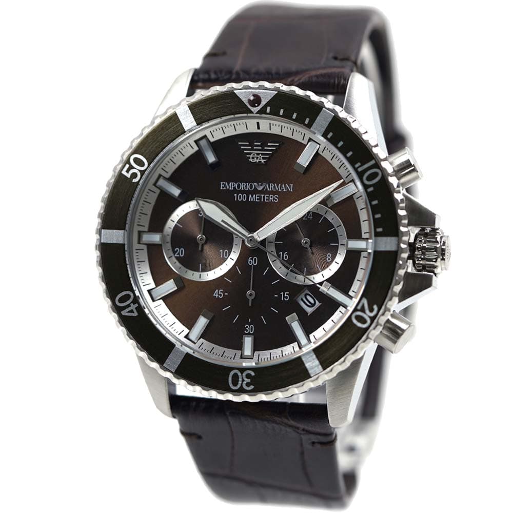 エンポリオアルマーニ 腕時計 メンズ クロノグラフ 日付カレンダー ブラウン EMPORIO ARMANI AR11486