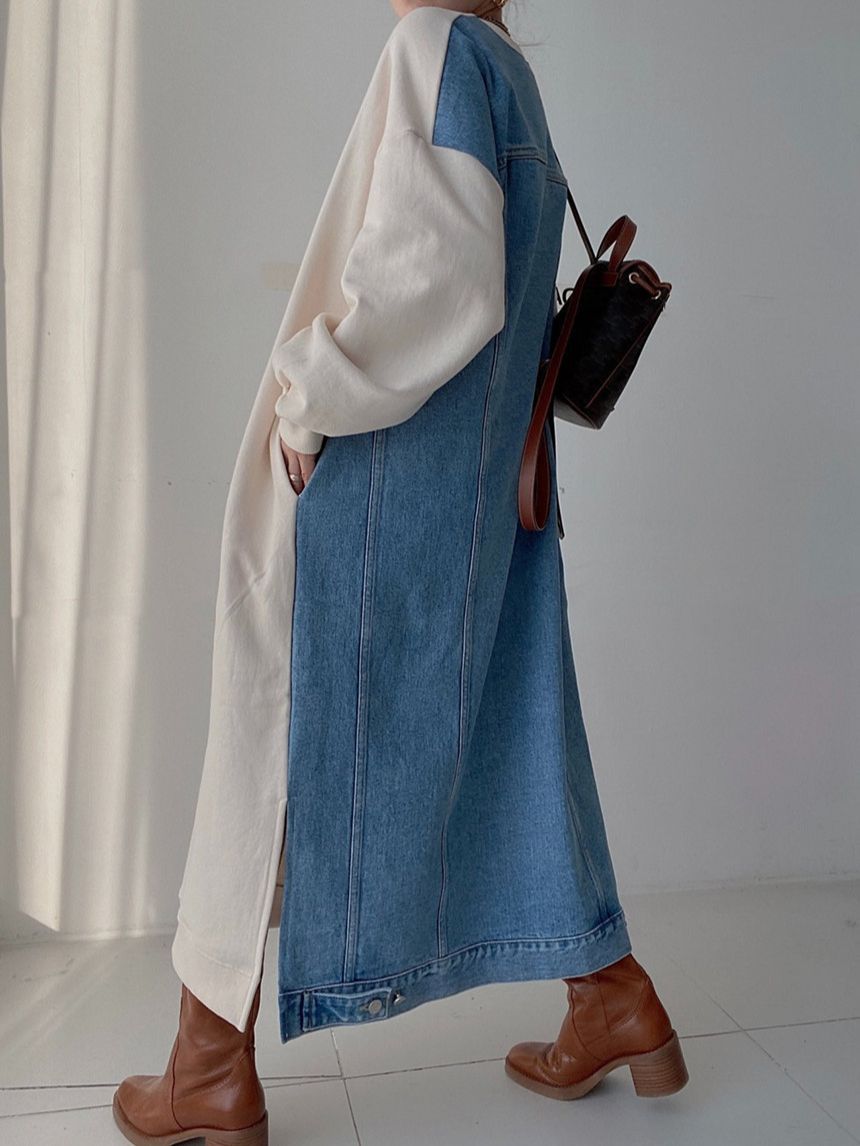 秋冬新作ワンピース Elegant Comfort Long Dress