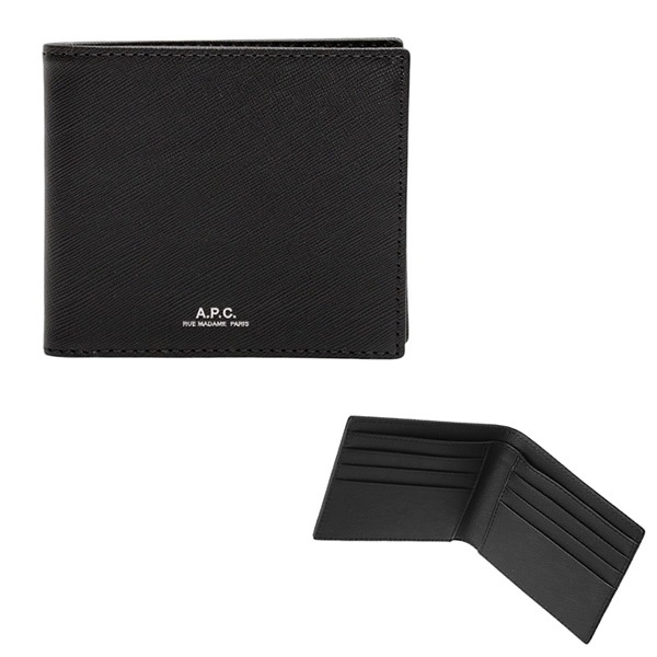 二つ折れ財布 折り畳み 小銭入れ無し SMALL LEATHER GOODS PORTEFEUILLE ALY H63153-PXBJQ-LZZ ブラック