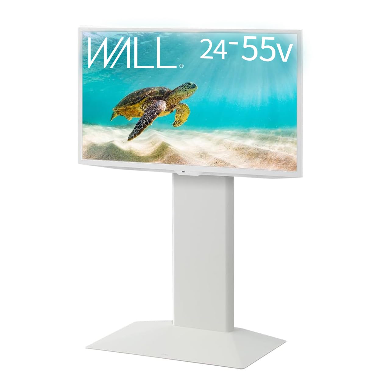 イコールズ テレビ台 壁寄せテレビスタンド WALL V3 COMPACT ロータイプ 24~55V対応 サテンホワイト 52059