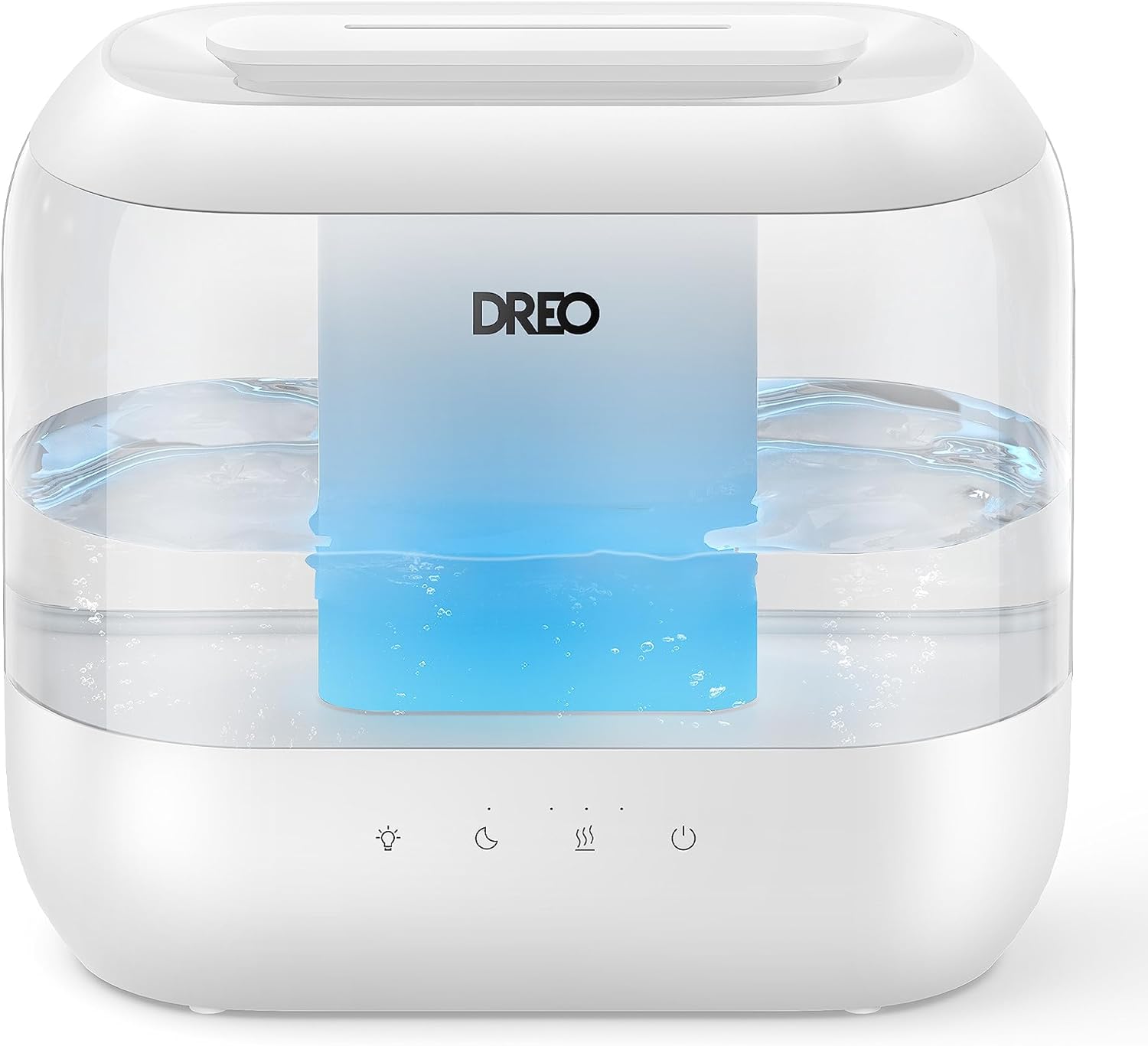 加湿器4L クールミストトップフィル加湿器加湿器付き LED ディスプレイ乾燥防止静かなスリープモード