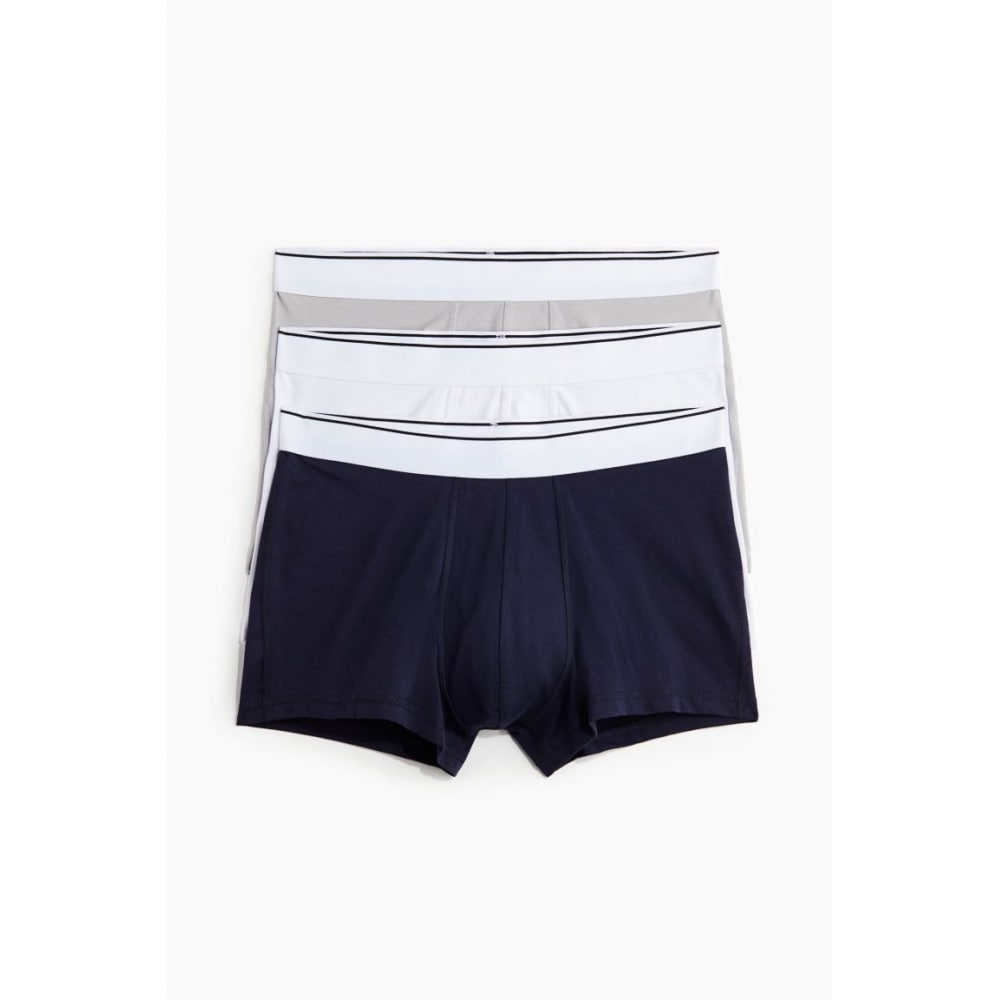 H&M ローズ 3点セットライクラホワイト/グレー/ネイビーブルー