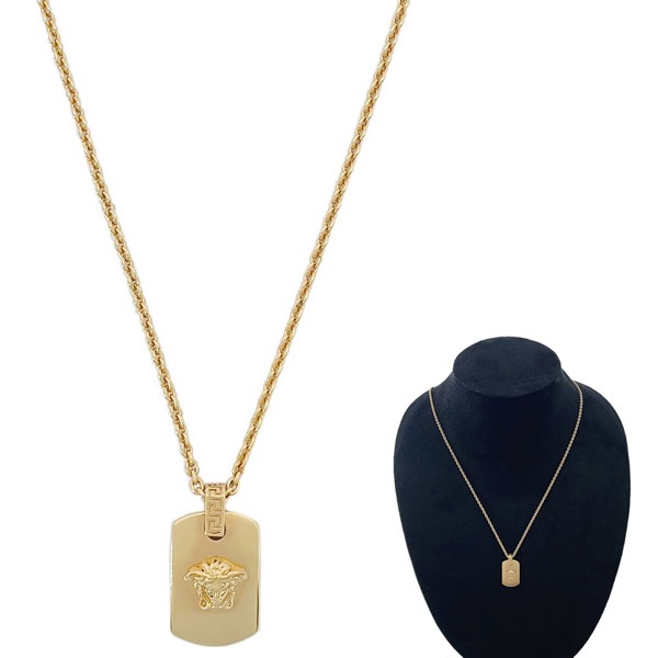 ネックレス 1013850 1A00620 3J000 メドゥーサ グレカモチーフ プレート ペンダント ゴールド ユニセックス アクセサリー MEDUSA