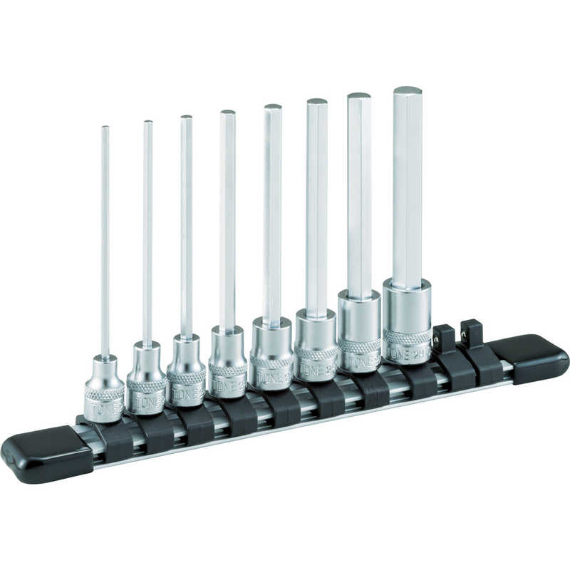 TONE　ロングヘキサゴンソケットセット(ホルダー付) 8pcs　HH208L