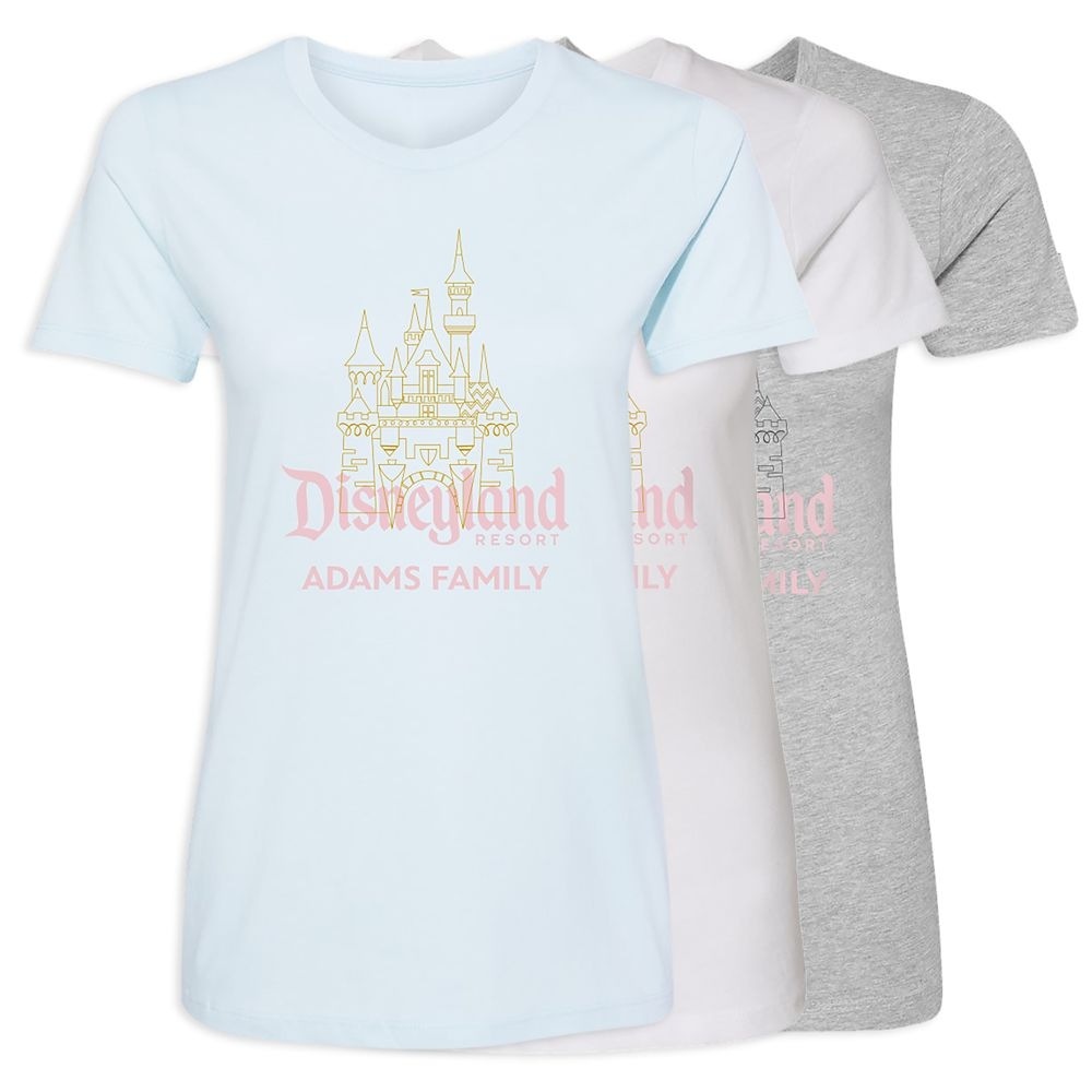 Disney 女性用眠れる森の美女キャッスルディズニーランド Tシャツ カスタマイズ