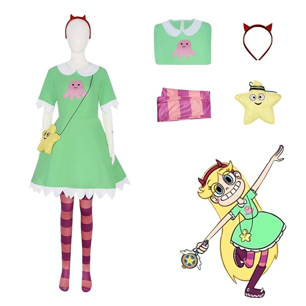 星蝶姫コススターvs The Forces of Evilフルセットコスプレ女装