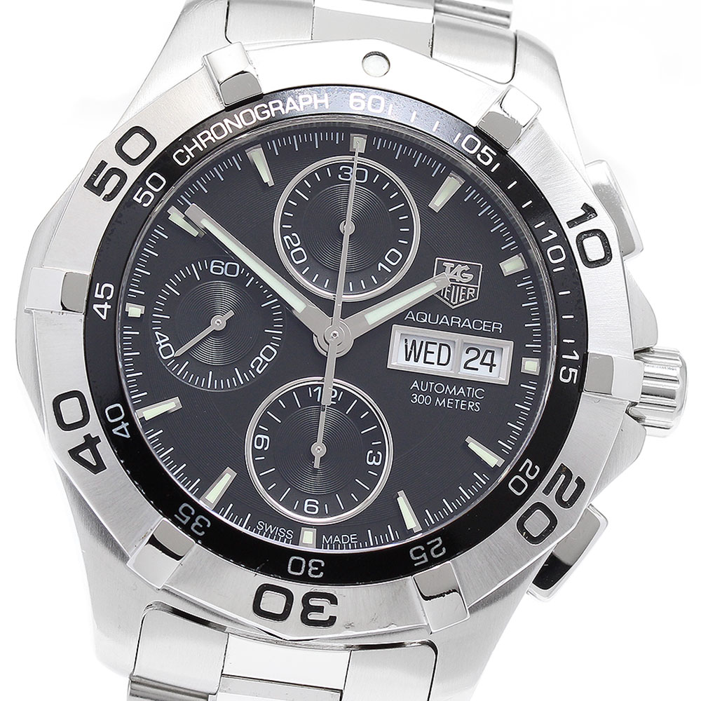 タグホイヤー TAG HEUER CAF2010.BA0815 アクアレーサー デイデイト クロノグラフ 自動巻き メンズ 保証書付き_902346【中古】