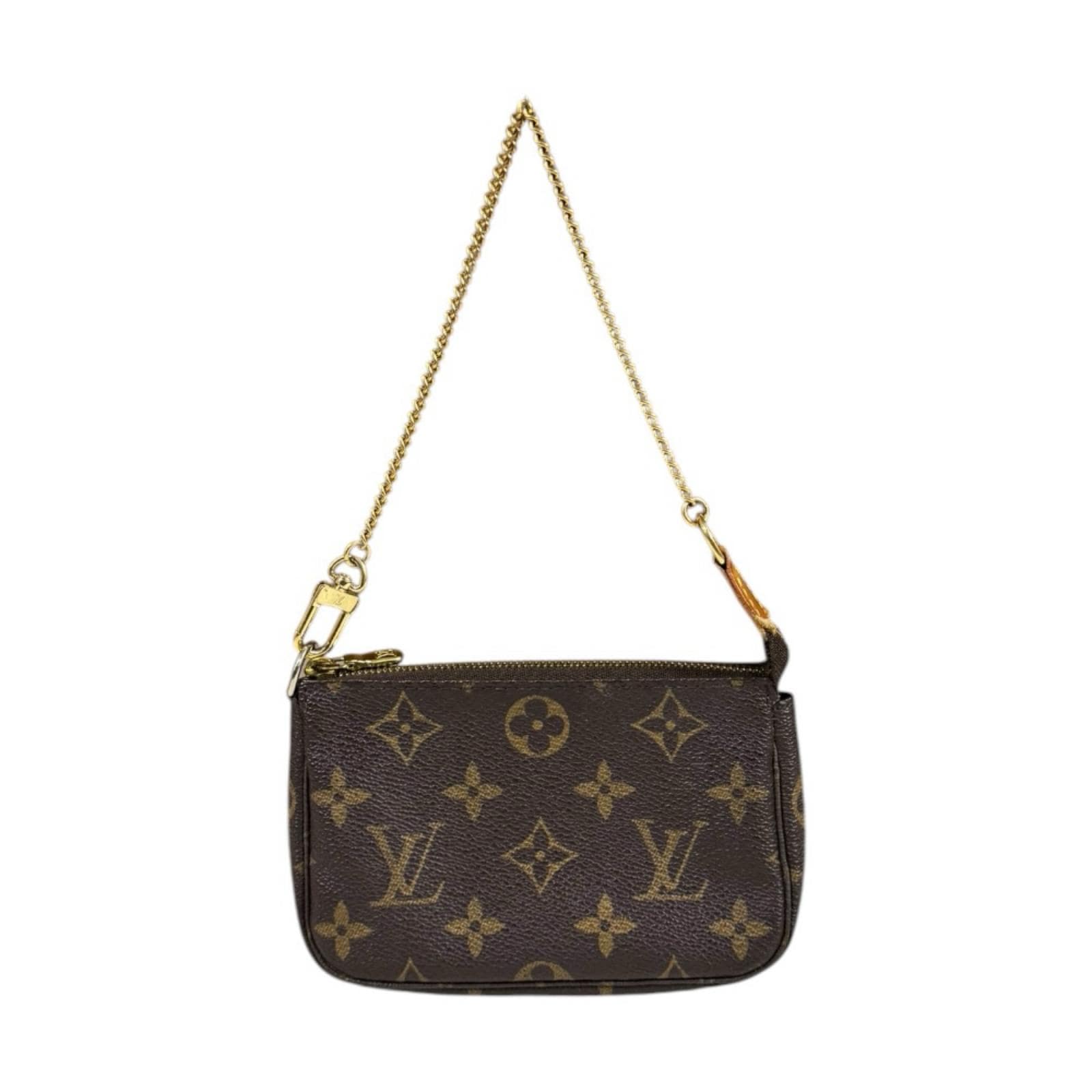 ルイヴィトン ミニポシェットアクセソワール モノグラム ハンドバッグ モノグラムキャンバス M58009 ブラウン LOUIS VUITTON 中古