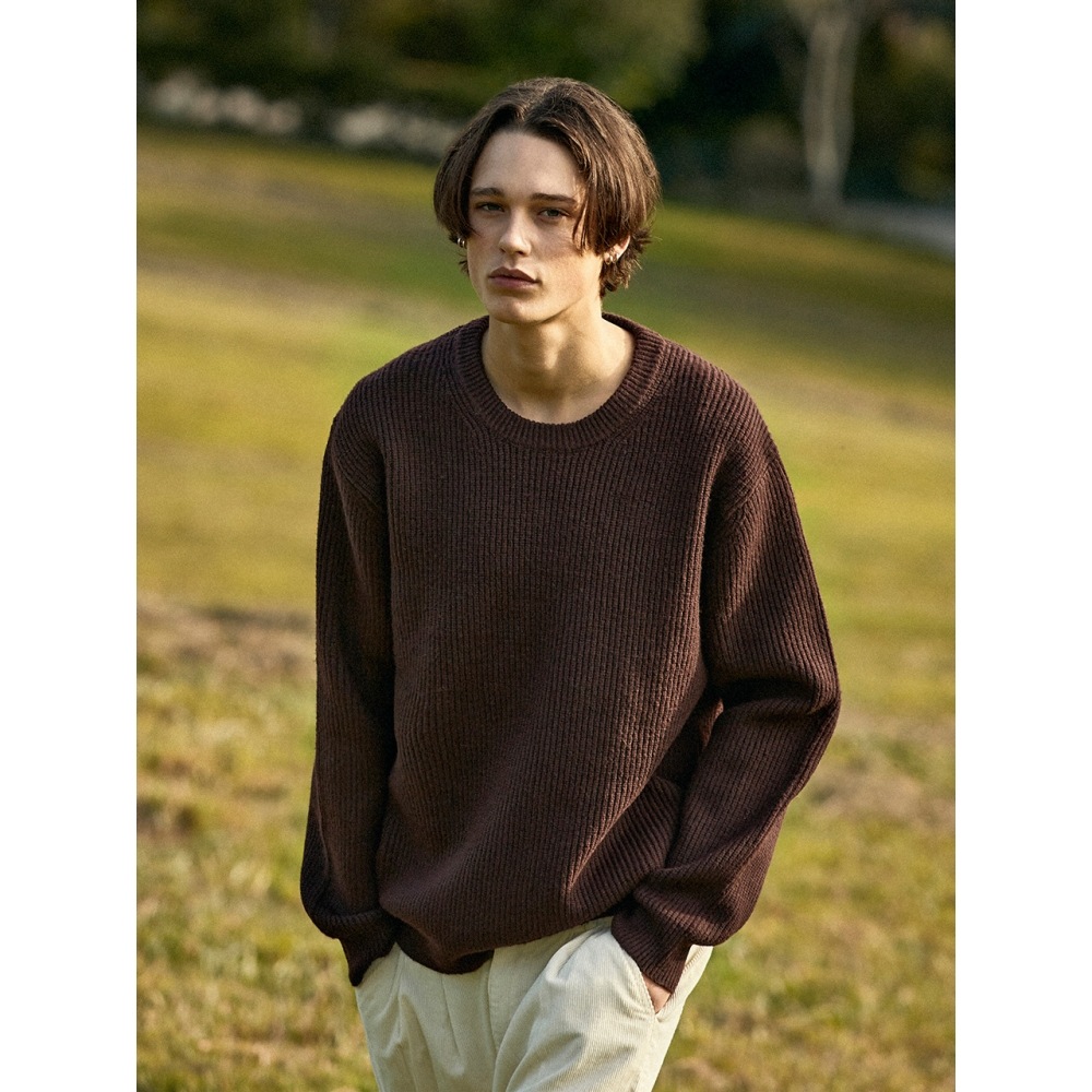 FLUKEフルークオーバーフィットボリュームエッセンシャルリブドニットFNT100 5color