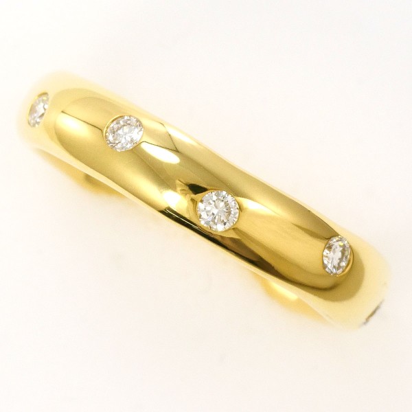 K18 18金 YG リング 指輪 12.5号 ダイヤ 0.30 カード鑑別書 ジュエリー 中古