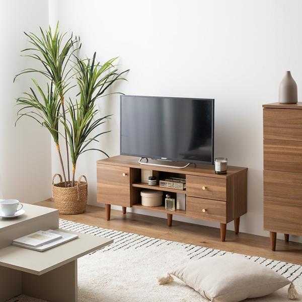 テレビ台 ローボード ラック 棚 おしゃれ ナチュラルモダン レトロ 木目 扉付き 引き出し 幅100cm