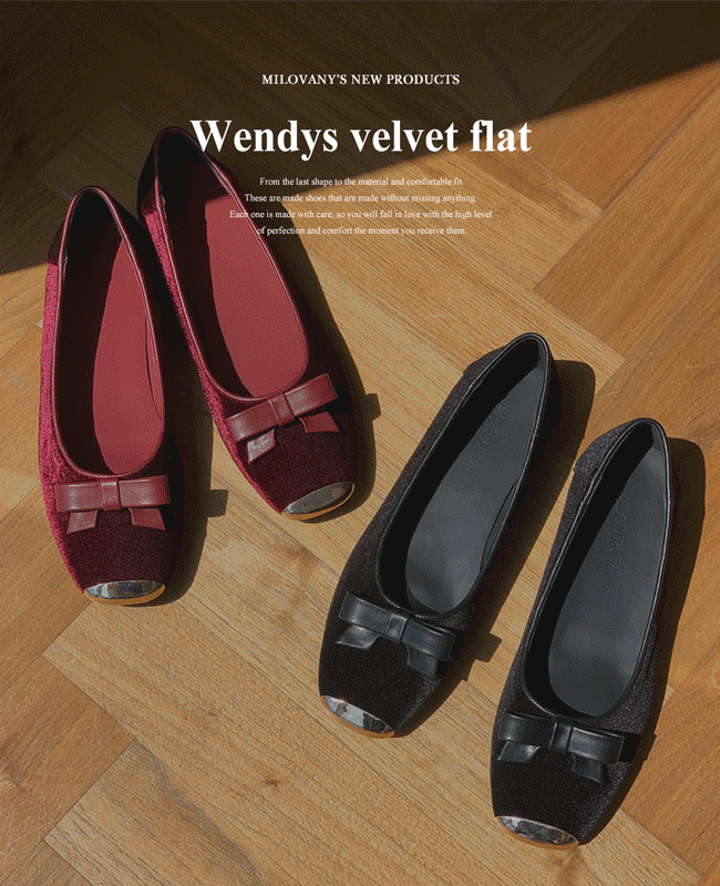 [VANY MADE] ウェンディーズ リボン ベルベット 襟章 フラット1.5cm